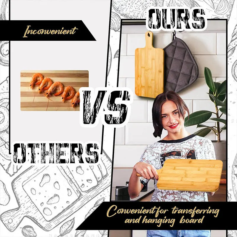 Bamboo Cutting Board with Handle