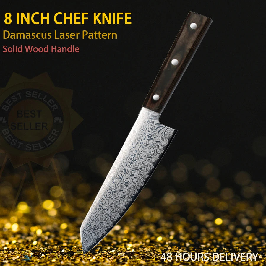 Chef Knife Wood Handle