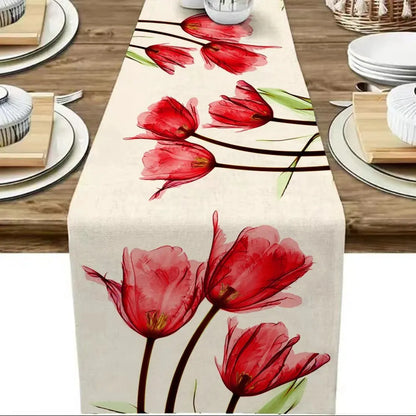 Tulip Linen Table Runner