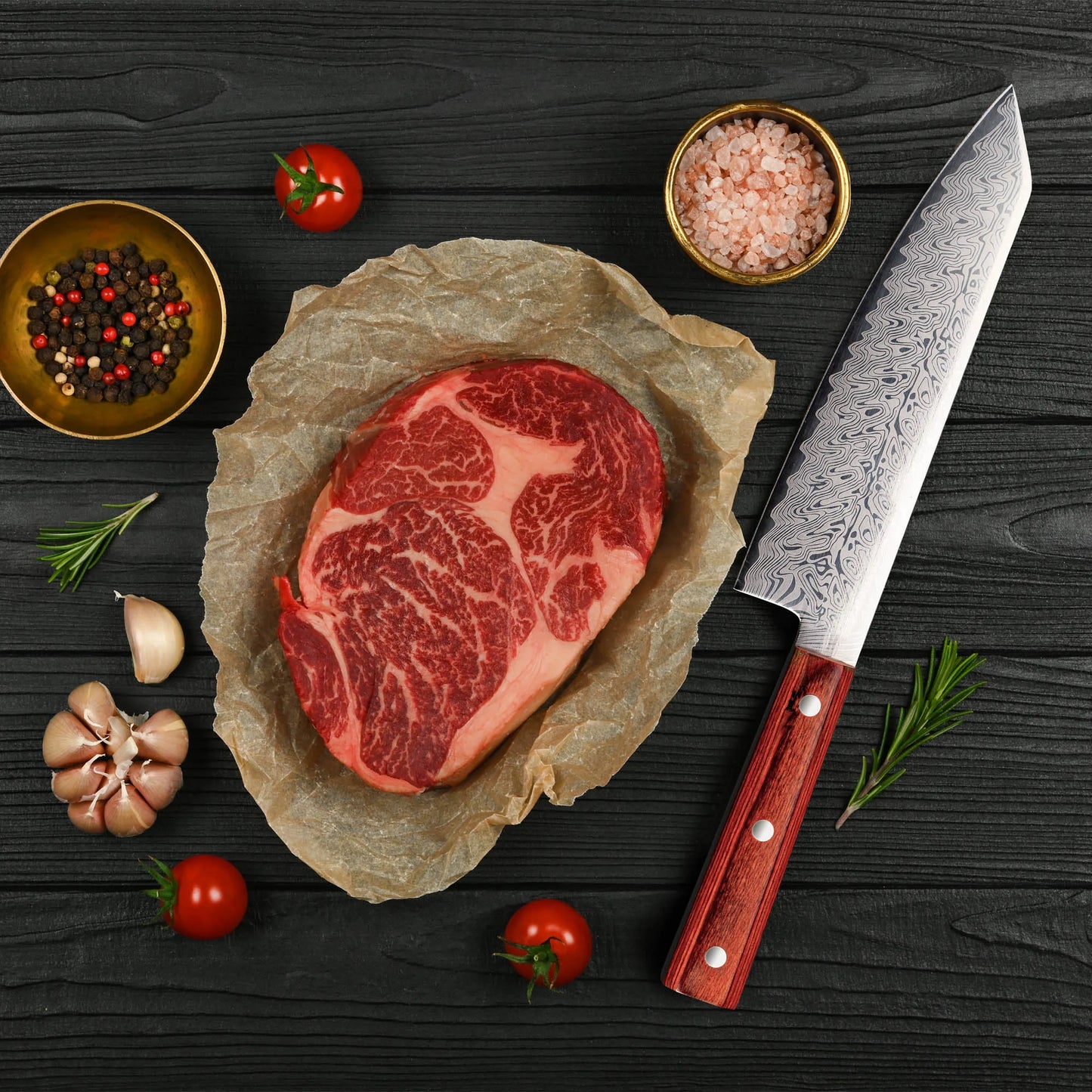 Chef Knife Wood Handle