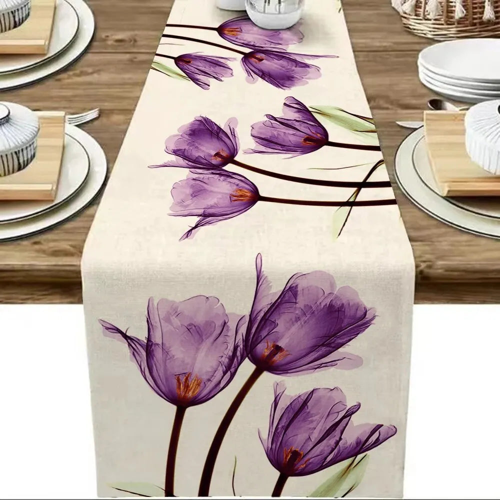 Tulip Linen Table Runner