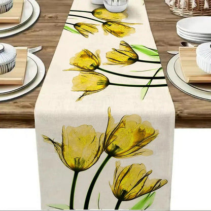 Tulip Linen Table Runner