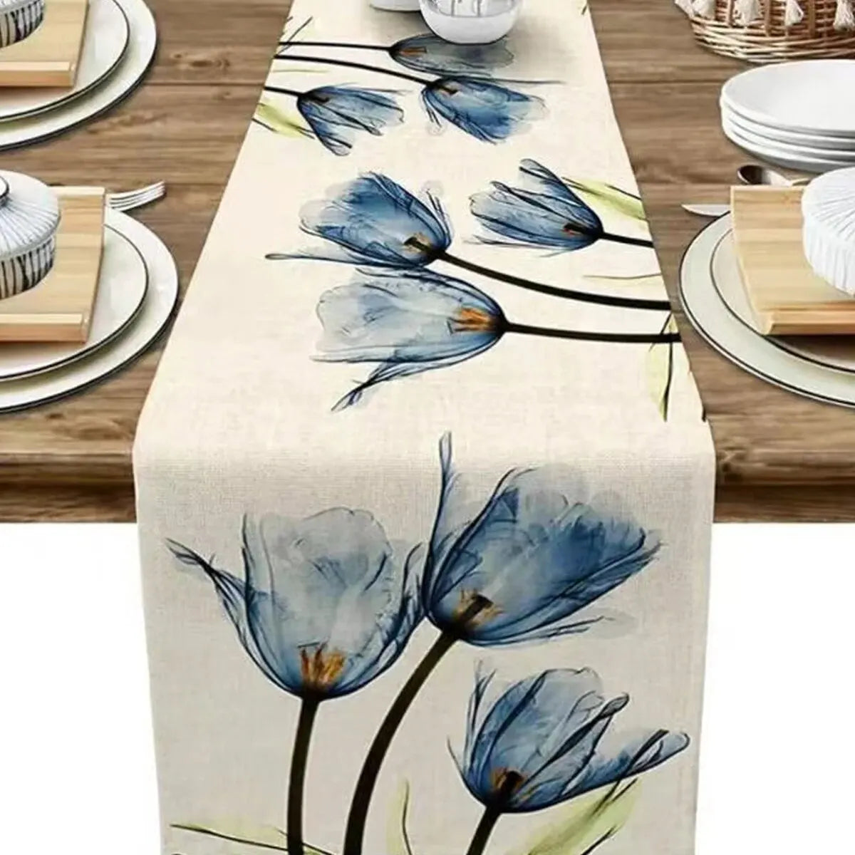Tulip Linen Table Runner